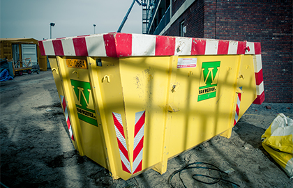 Afvalcontainer van Van Werven klaar voor levering