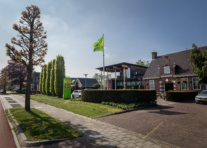 Kaart met de vestigingen van Van Werven